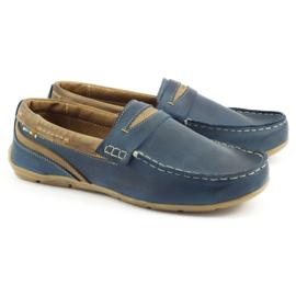 Sapatos masculinos mocassins 295 azul marinho 1