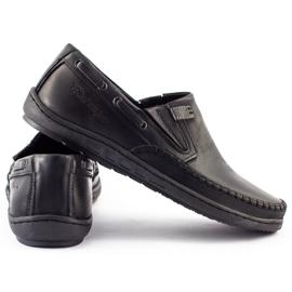 Polbut Sapatos pretos de mocassim masculinos J68 / 4 1