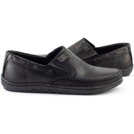 Polbut Sapatos pretos de mocassim masculinos J68 / 4 2