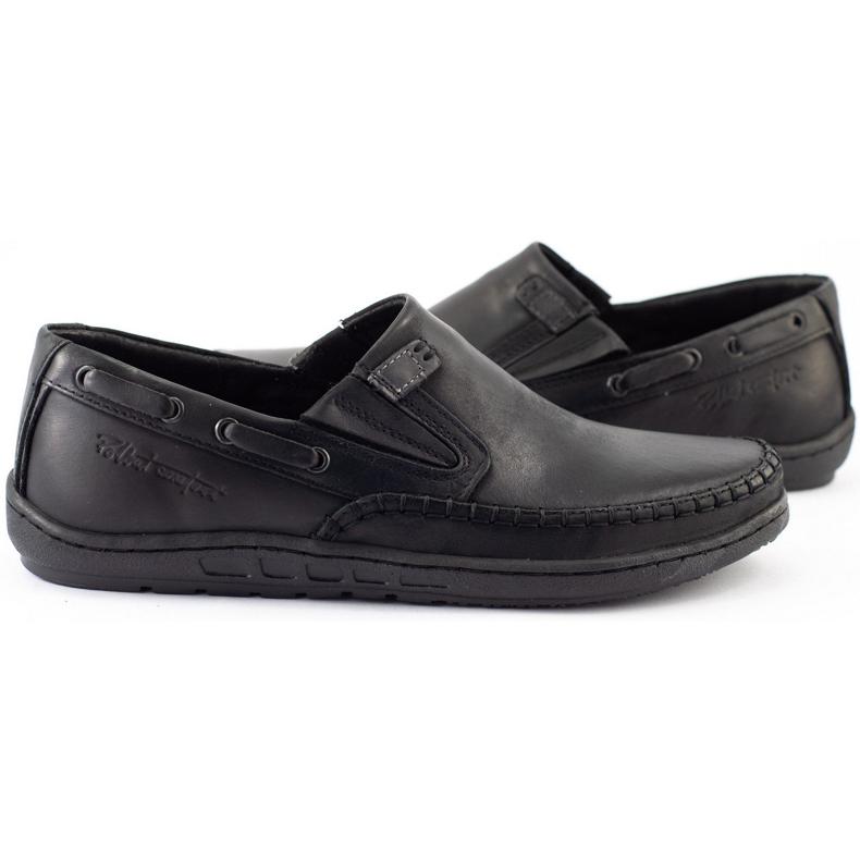 Polbut Sapatos pretos de mocassim masculinos J68 / 4 2