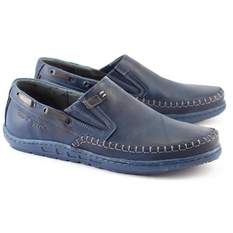 Polbut Sapatos masculinos mocassins J68 / 4 azul marinho 1