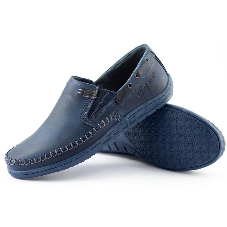 Polbut Sapatos masculinos mocassins J68 / 4 azul marinho azul-marinho 2