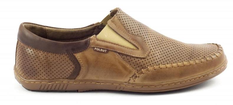 Sapatos masculinos perfurados JO29P marrom 1