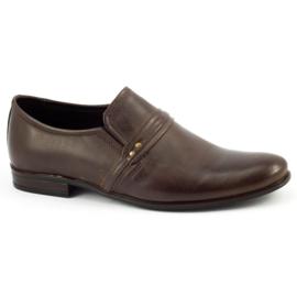 Polbut Sapatos masculinos femininos de cintura baixa C35 marrom 2