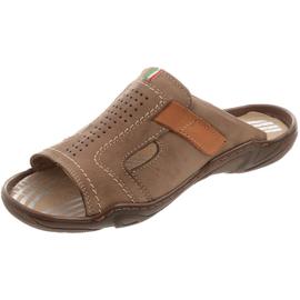 Chinelos masculinos 307 castanhos 1