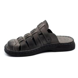 ŁUKPOL Chinelos masculinos 860 cinza 2