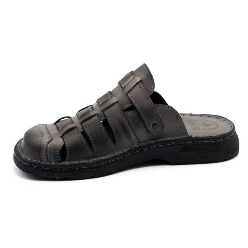 ŁUKPOL Chinelos masculinos 860 cinza 2