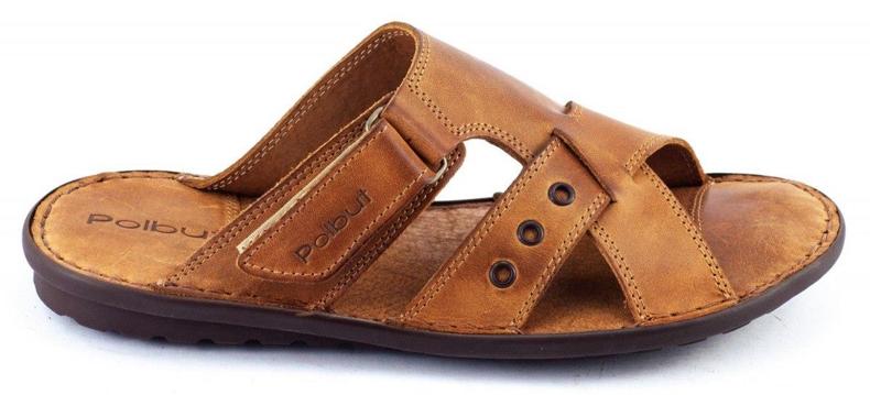 Polbut Chinelos masculinos SA05 vermelho laranja 2