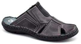 Polbut Chinelos de couro masculino 312 cinza 2