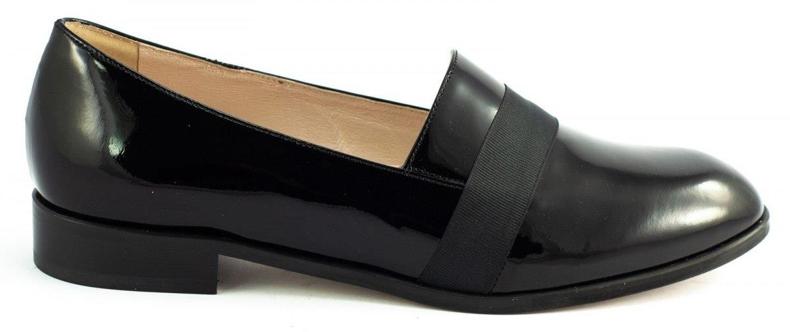 Lizard Mocassins femininos negros 04742 preto 1