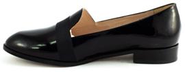 Lizard Mocassins femininos negros 04742 preto 2