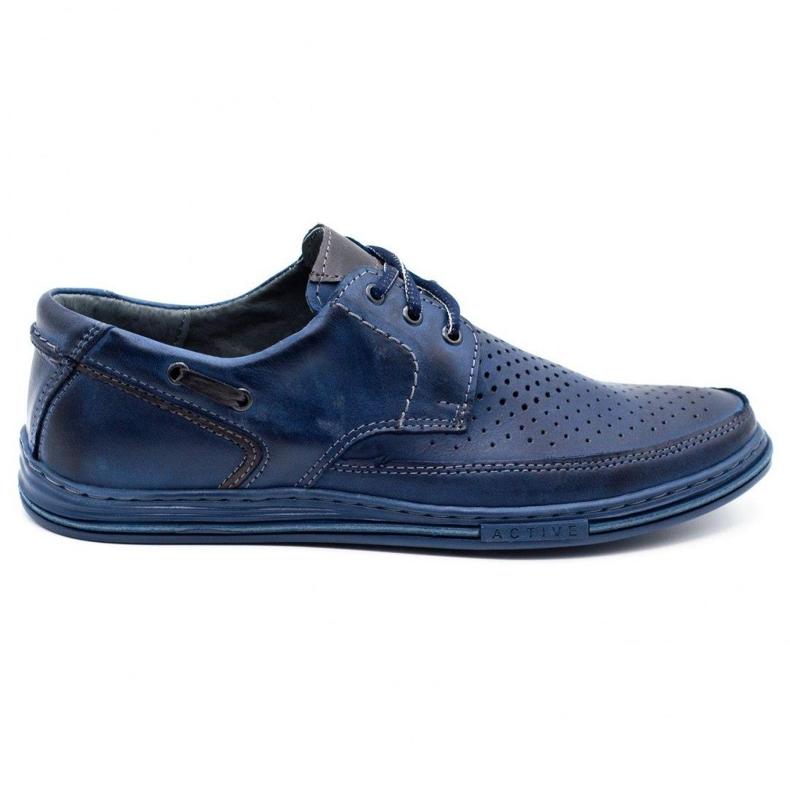 Polbut Sapatos perfurados masculinos J44L azul marinho 1