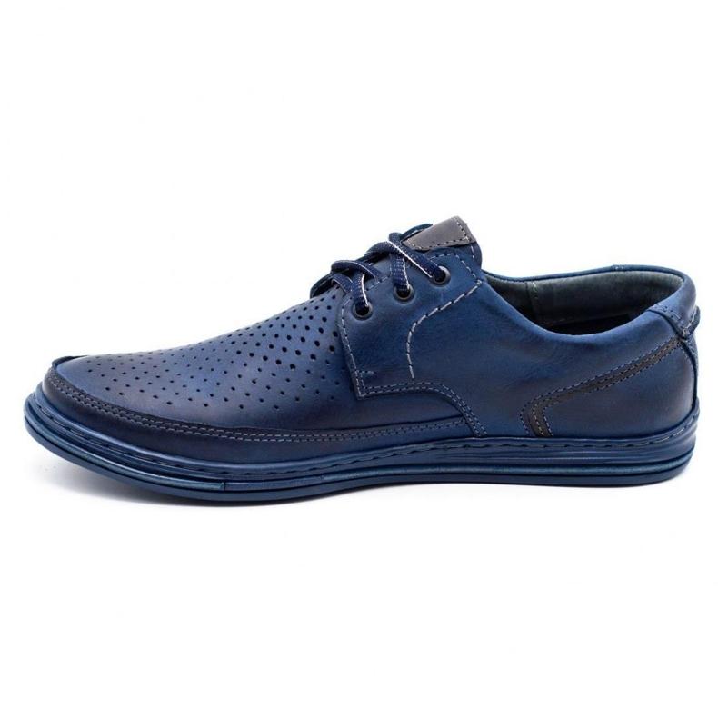 Polbut Sapatos perfurados masculinos J44L azul marinho azul-marinho 2