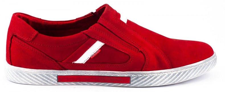 Polbut Sapatos masculinos deslizantes JO21 vermelhos 1