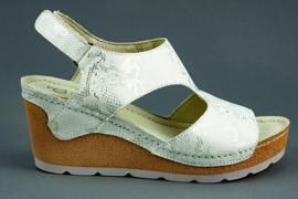 Dolce Pietro Sandálias de cunha 0888Z brancas e prata multicolorido 1