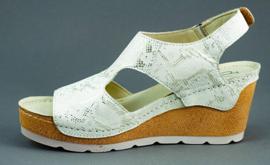 Dolce Pietro Sandálias de cunha 0888Z brancas e prata multicolorido 2