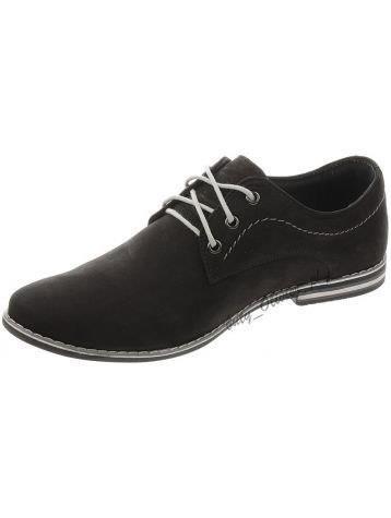 ABIS Sapatos masculinos de couro 4149 pretos 2