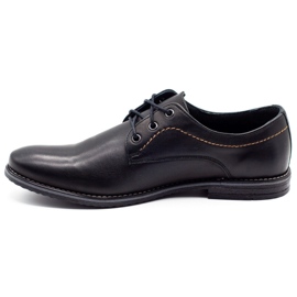 ABIS Sapatos masculinos de couro 4149 grão preto 1