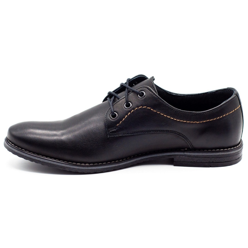 ABIS Sapatos masculinos de couro 4149 grão preto 1