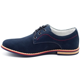 ABIS Sapatos masculinos de couro 4149 GR / B azul marinho multicolorido 1