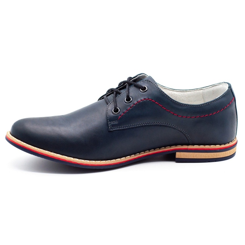ABIS Sapatos de couro masculino 4149 Grl azul marinho 1