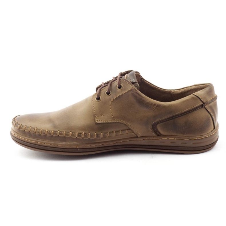 Polbut Sapatos masculinos de couro J44PŁ marrom 1