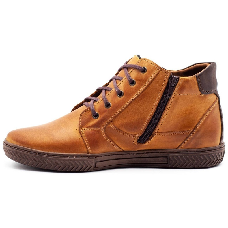 Polbut Sapatos masculinos de inverno J47F vermelho laranja 1
