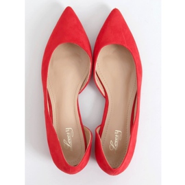 Bailarinas com um corte vermelho MM-593 Vermelho 1