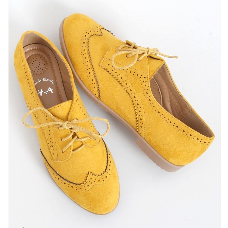 Mocassins de amarrar H110 Mostaza amarelo 1