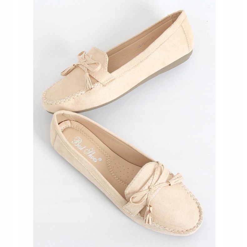 Mocassins bege feminino XR-1R2 Beige 1 Mocassins bege feminino XR-1R2 Beige 1