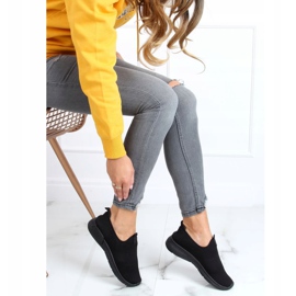 Meias pretas sapatos esportivos C9273 Negro preto 2