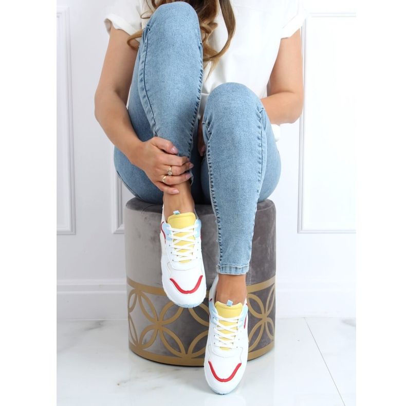 Calçados esportivos multicoloridos C915 BRANCO / AZUL / AMARELO 1
