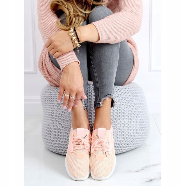 Sapatos esportivos femininos rosa B0-70 rosa 1