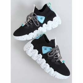 Sapatos esportivos pretos NB387 pretos de sola alta 1