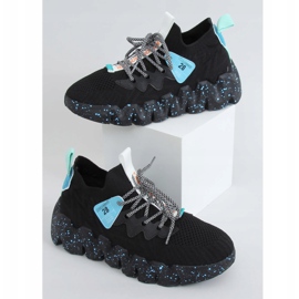 Sapatos esportivos pretos NB387 totalmente pretos de sola alta 1