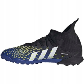 Chuteiras adidas Predator Freak.3 Tf Junior pretas e azuis FY0624 preto preto 1
