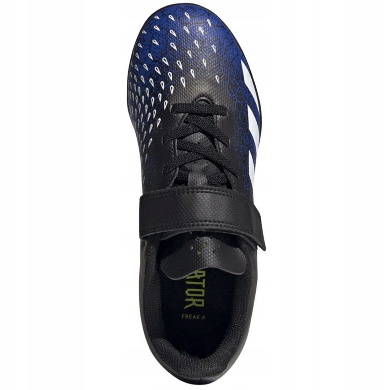 Chuteiras Adidas Predator Freak.4 H&amp;L Tf Jr FY0628 branco, azul marinho, preto azul 1