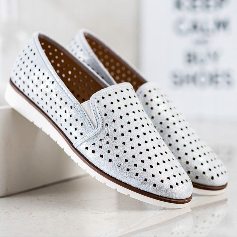 Kylie Slipons brilhantes a céu aberto prata 1