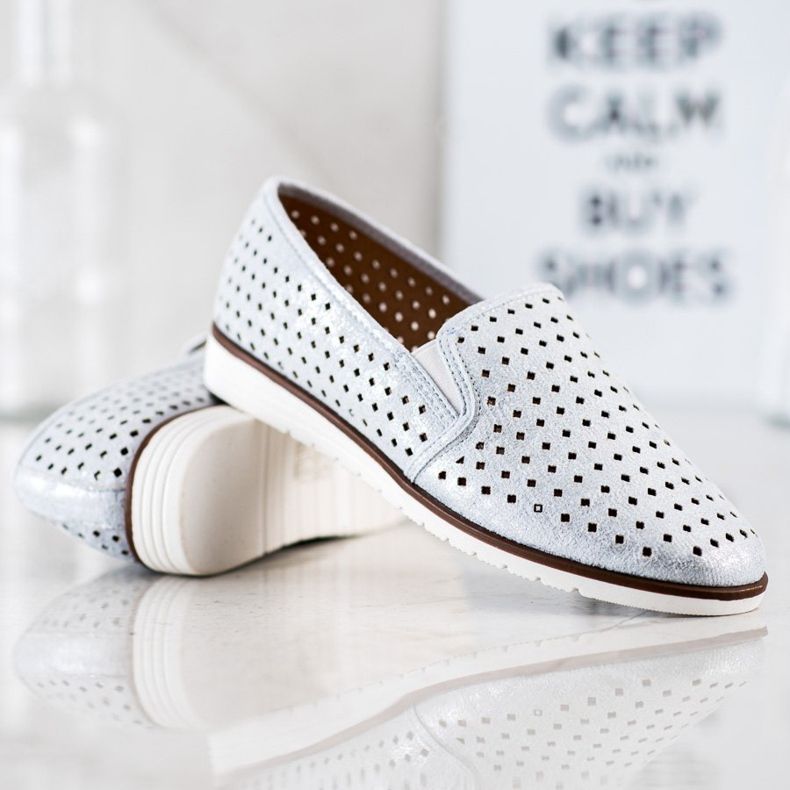 Kylie Slipons brilhantes a céu aberto prata 2