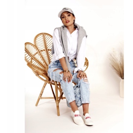 Tênis feminino slip-on Big Star FF274219 branco 2