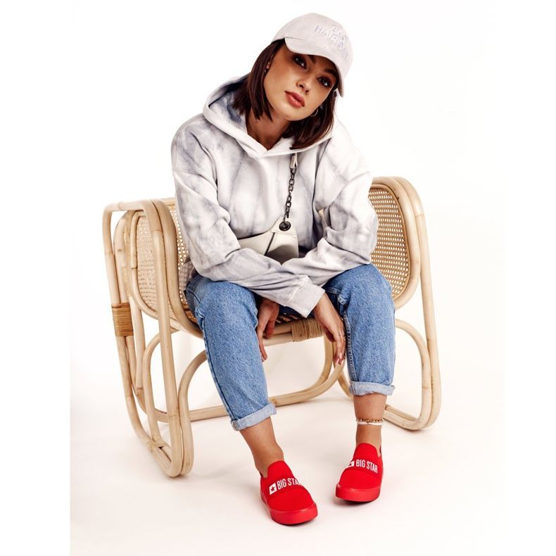 Tênis feminino slip-on Big Star FF274220 vermelho 2