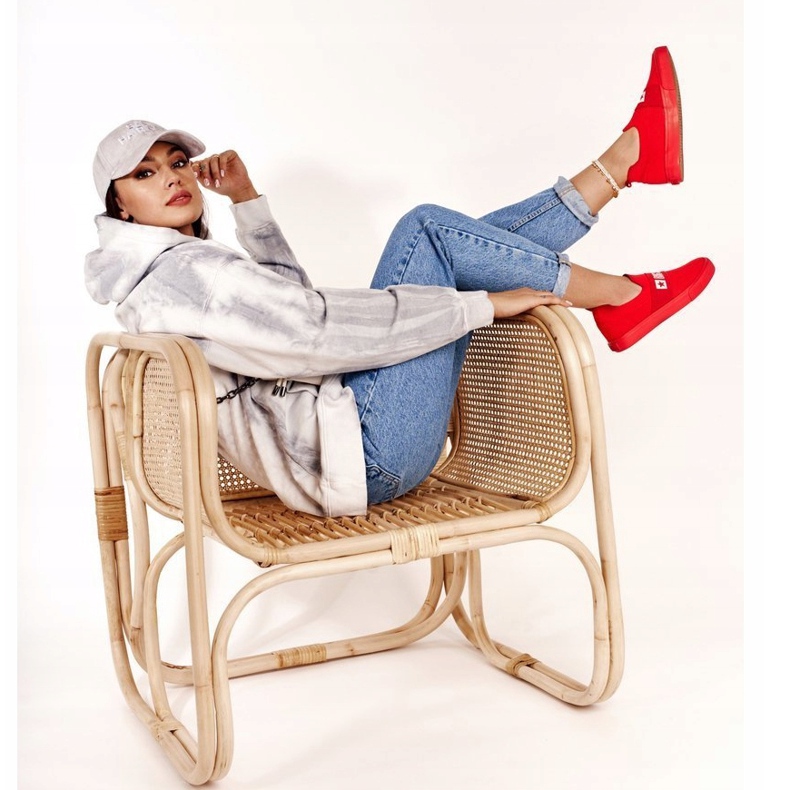 Tênis feminino slip-on Big Star FF274220 vermelho 1