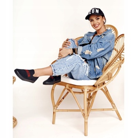 Tênis feminino slip-on Big Star FF274221 preto 1