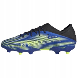 Chuteiras Adidas Nemeziz.1 Fg Jr FY0816 branco, preto, azul, amarelo azul 1