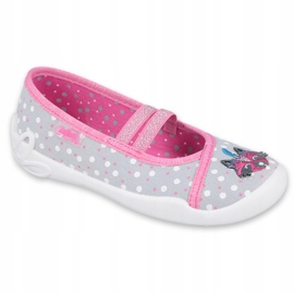 Calçados infantis Befado 116X285 rosa cinza 1