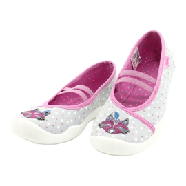 Calçados infantis Befado 116X285 rosa cinza 3