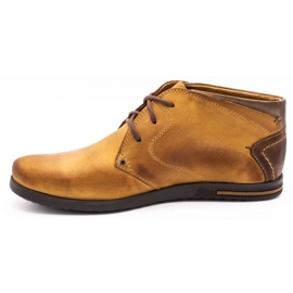 Polbut Botas de couro masculinas C37SW vermelhas castanho amarelo 1
