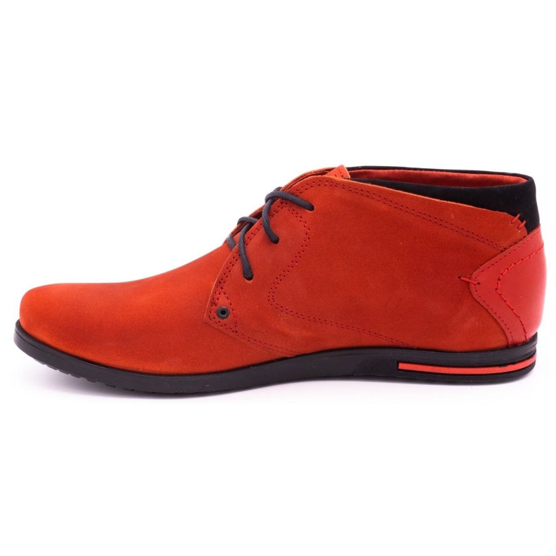 Polbut Sapatos de couro masculino C37SW vermelho 1