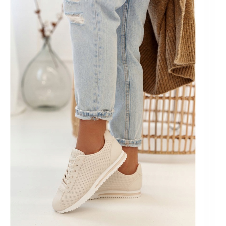 PS1 Calçado desportivo feminino Ténis Bege Nova 1