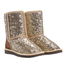 Botas isoladas em ouro, emu tipo 889 bege 1